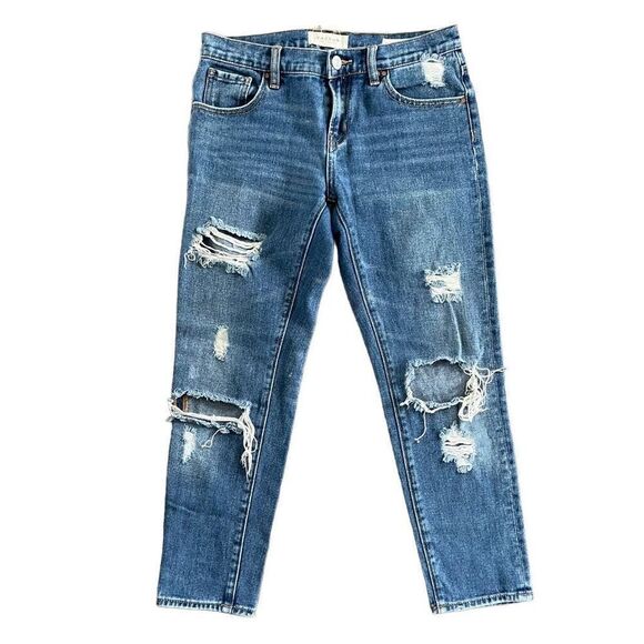 Pacsun Boyfriend Fit Distressed Blue Jeans 24 - Picture 1 of 8